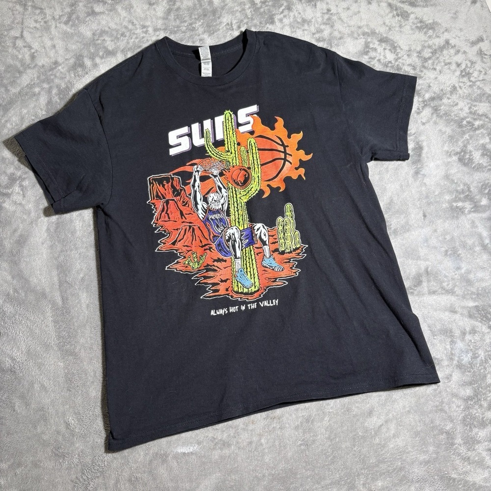 Phoenix Suns Always Hot In The Valley T-Shirt Men's Large Skeleton